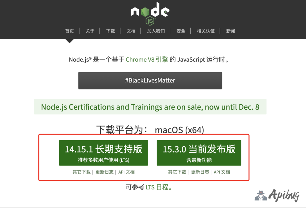 Mac安装 Node js-Apibug